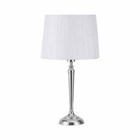 Distribuidor - Lâmpadas Diversas | Sobre Mesas Decoração | SOBREMESA ALAMO 1XE27 CROMO C/PANT BLANCA 55X30X30 CM Ref: 137571020